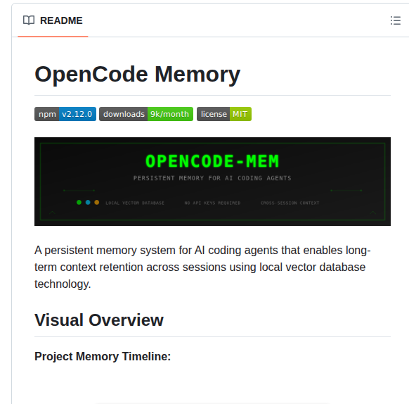 Tickernelz Opencode Mem screenshot