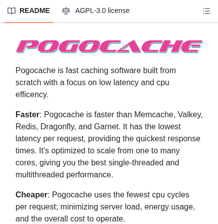 Tidwall Pogocache screenshot