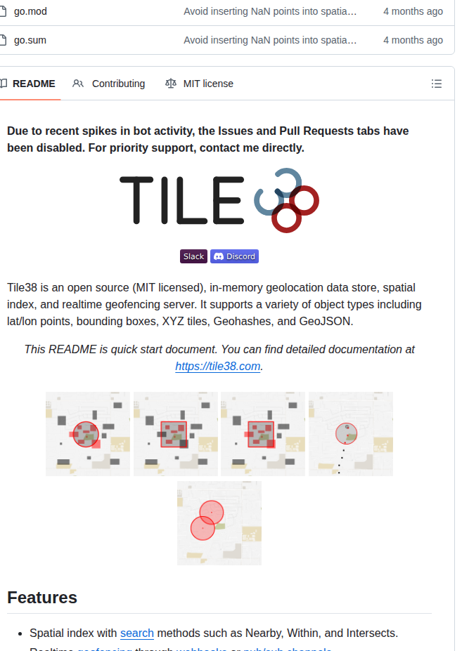 Tidwall Tile38 screenshot