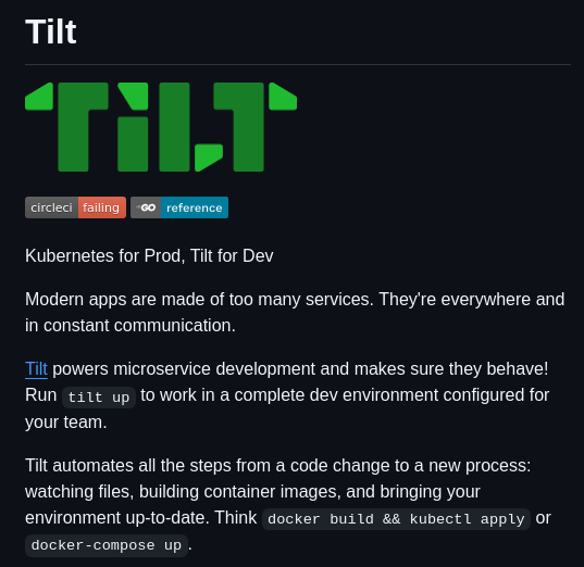 Tilt Dev Tilt screenshot