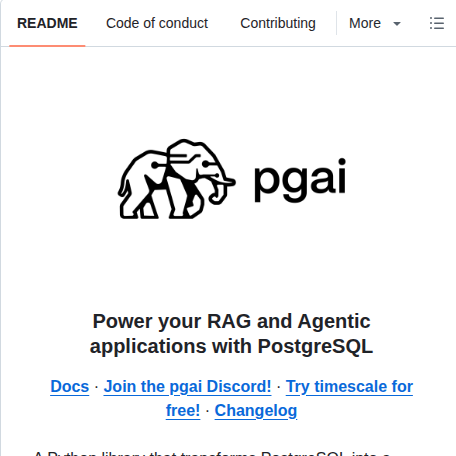 Timescale Pgai screenshot
