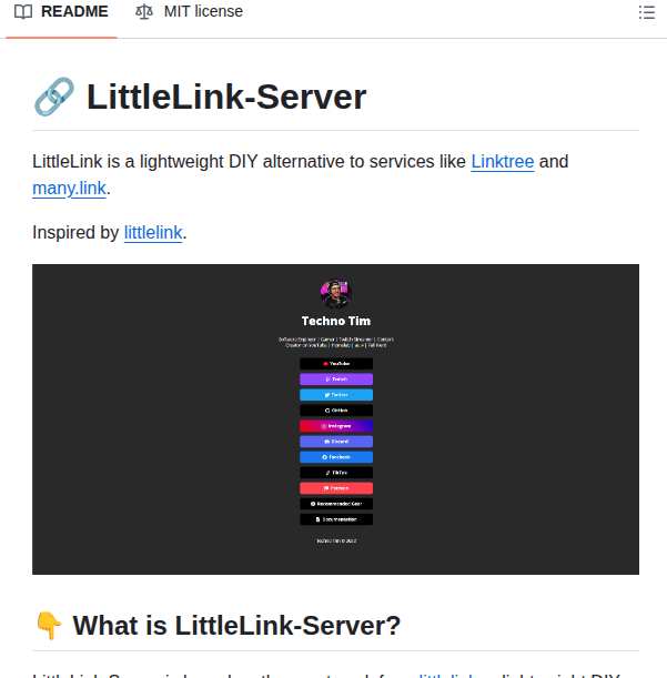 Timothystewart6 Littlelink Server screenshot