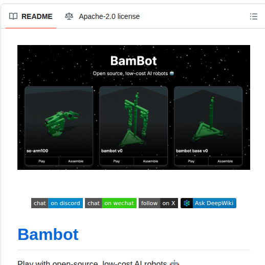 Timqian Bambot screenshot