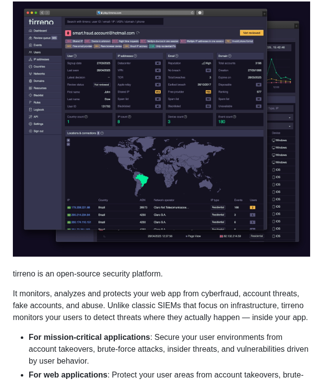 Tirrenotechnologies Tirreno screenshot