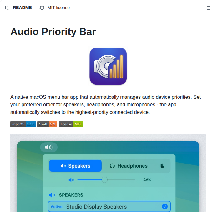 Tobi Audioprioritybar screenshot