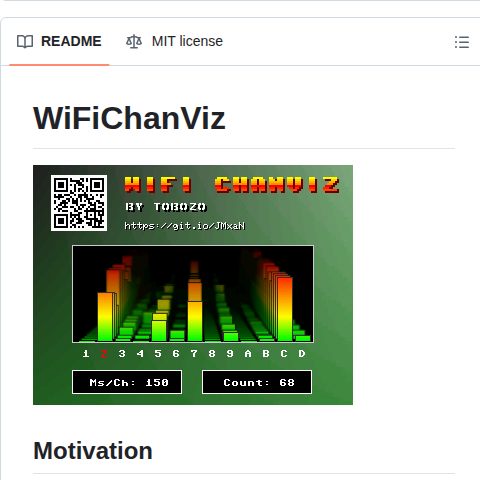 Tobozo Wifichanviz screenshot