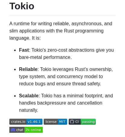 Tokio Rs Tokio screenshot