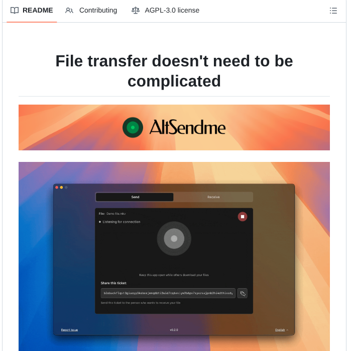 Tonyantony300 Alt Sendme screenshot