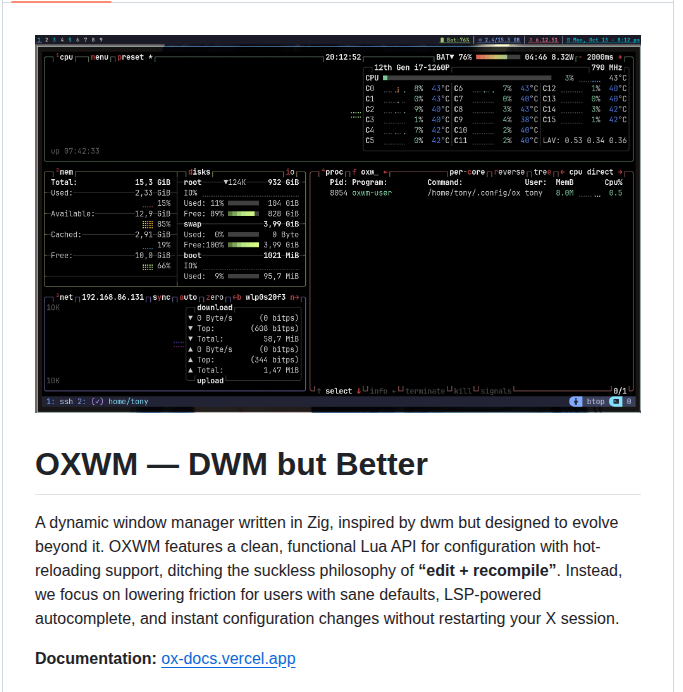 Tonybanters Oxwm screenshot
