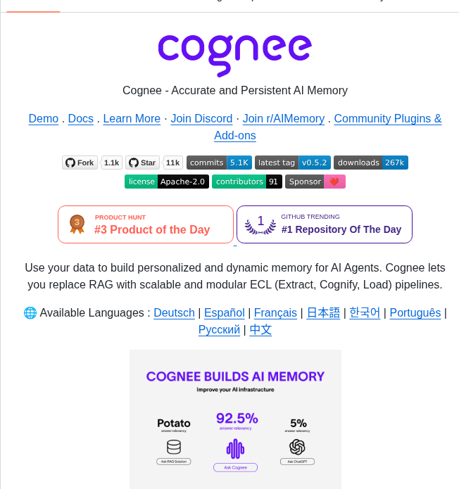 Topoteretes Cognee screenshot