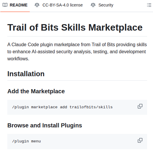 Trailofbits Skills screenshot