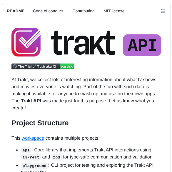 Trakt Trakt Api screenshot
