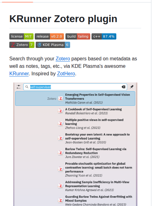 Tran Khoa Krunner Zotero screenshot