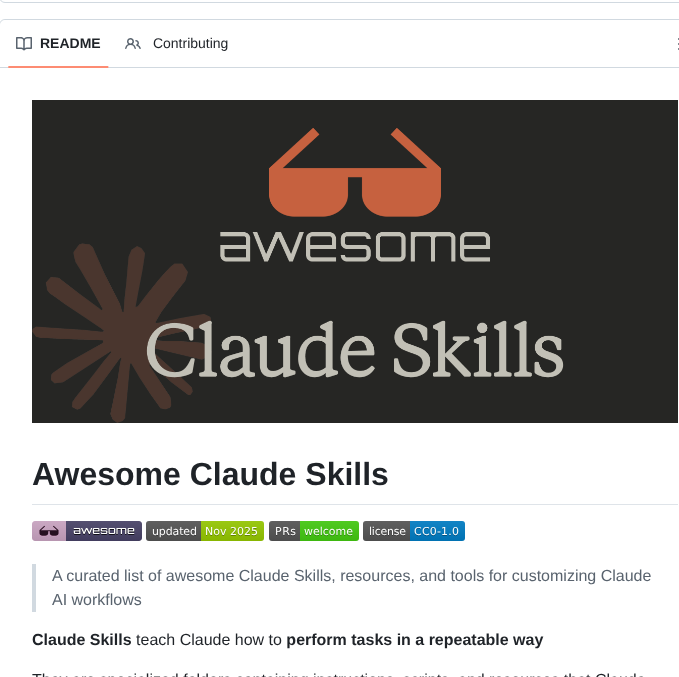 Travisvn Awesome Claude Skills screenshot