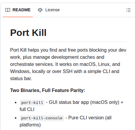 Treadiehq Port Kill screenshot