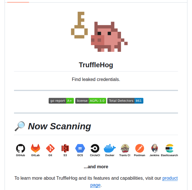 Trufflesecurity Trufflehog screenshot