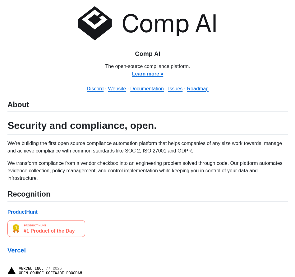 Trycompai Comp screenshot