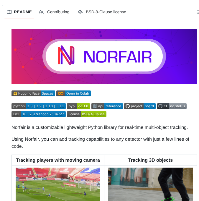 Tryolabs Norfair screenshot