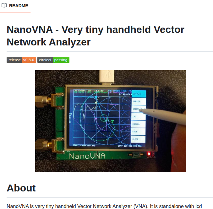 Ttrftech Nanovna screenshot