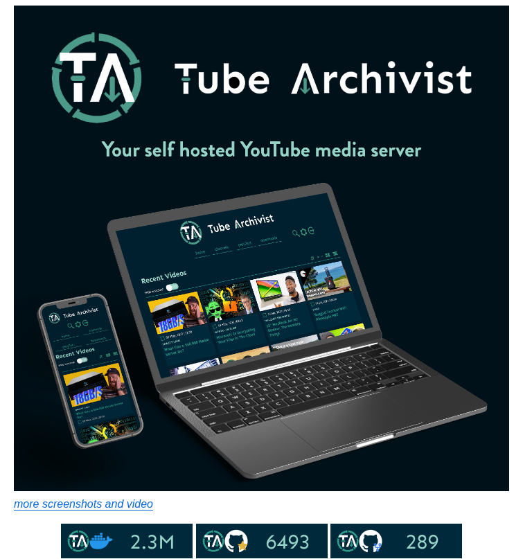 Tubearchivist Tubearchivist screenshot