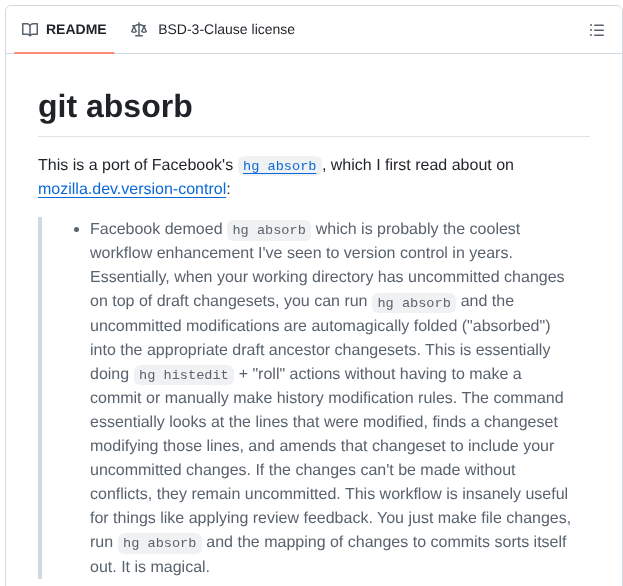Tummychow Git Absorb screenshot