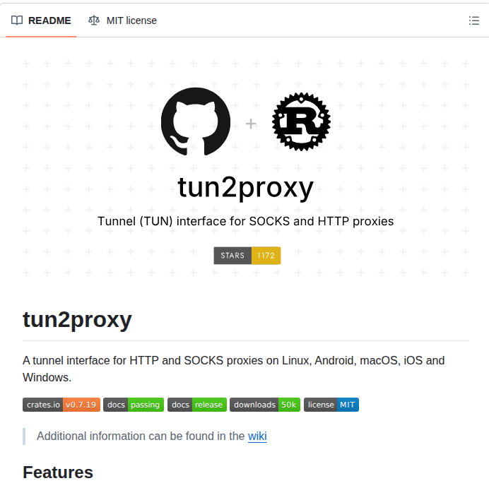 Tun2proxy Tun2proxy screenshot