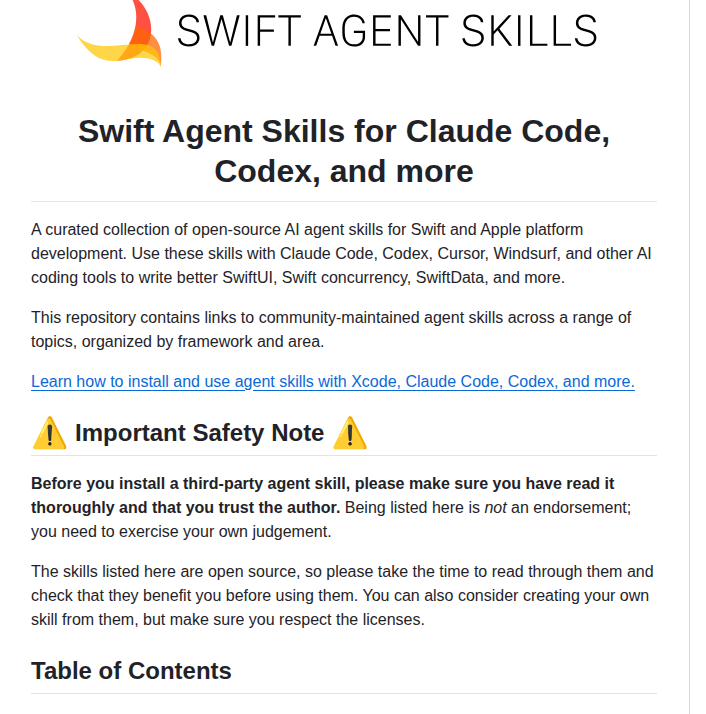 Twostraws Swift Agent Skills screenshot
