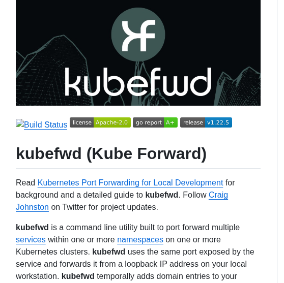 Txn2 Kubefwd screenshot