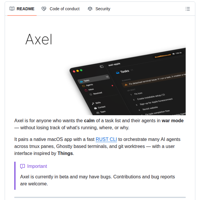 Txtx Axel App screenshot