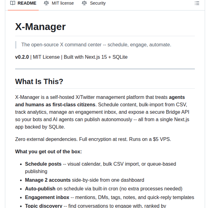 Tylerbuilds X Manager screenshot