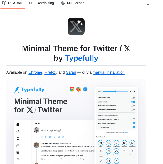 Typefully Minimal Twitter screenshot