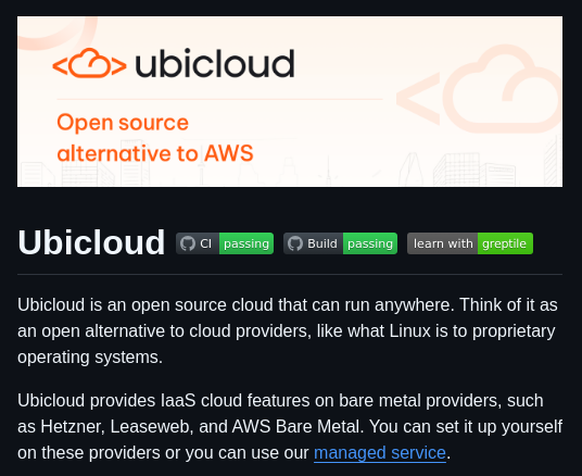 Ubicloud Ubicloud screenshot