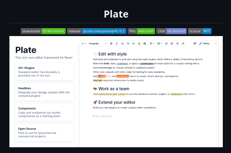 Udecode Plate screenshot