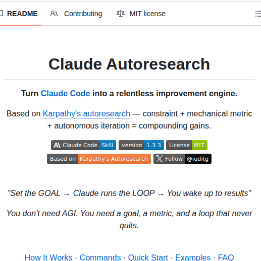Uditgoenka Autoresearch screenshot
