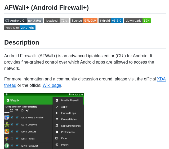 Ukanth Afwall screenshot