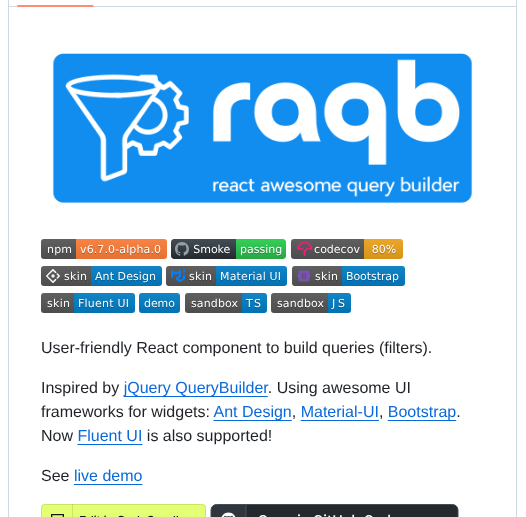 Ukrbublik React Awesome Query Builder screenshot