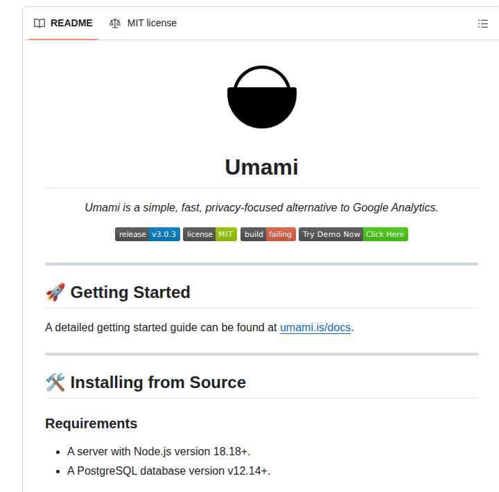 Umami Software Umami screenshot