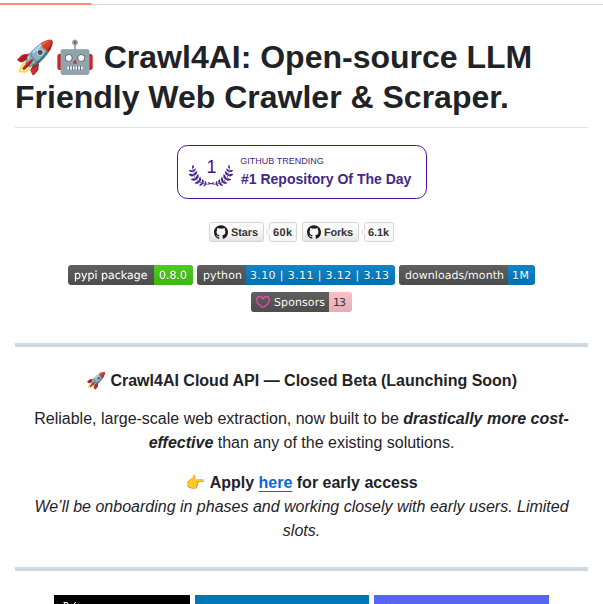 Unclecode Crawl4ai screenshot