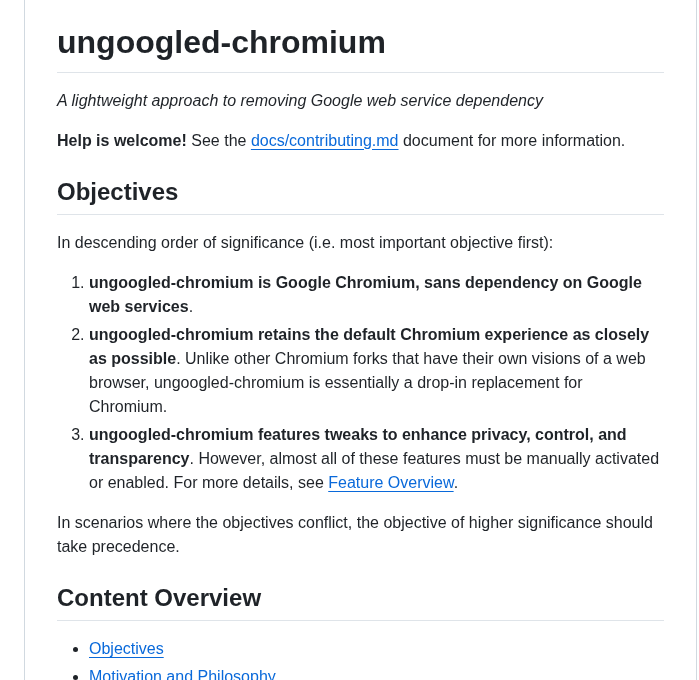 Ungoogled Software Ungoogled Chromium screenshot