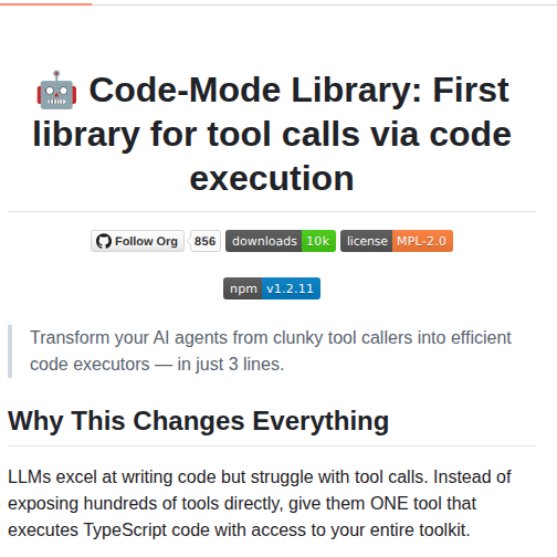 Universal Tool Calling Protocol Code Mode screenshot