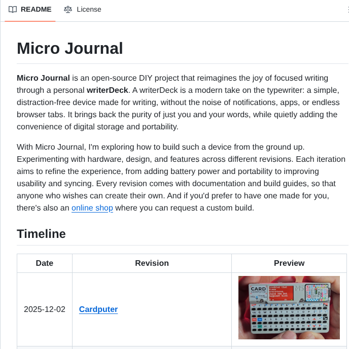 Unkyulee Micro Journal screenshot