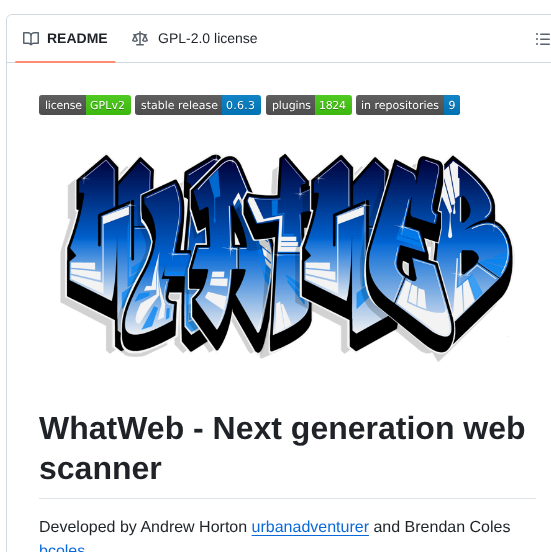 Urbanadventurer Whatweb screenshot