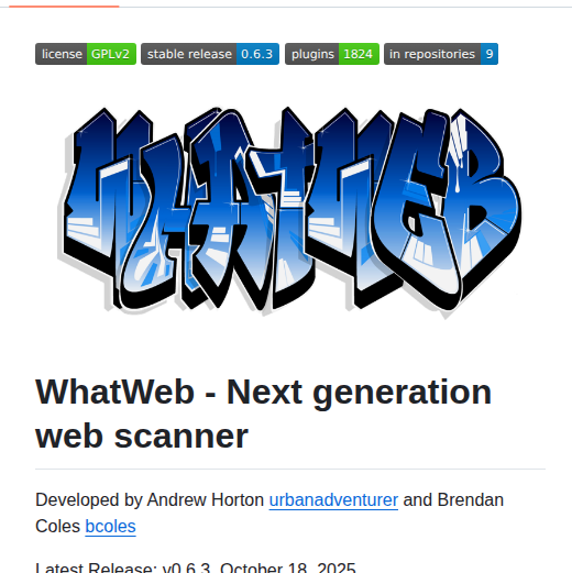Urbanadventurer Whatweb screenshot