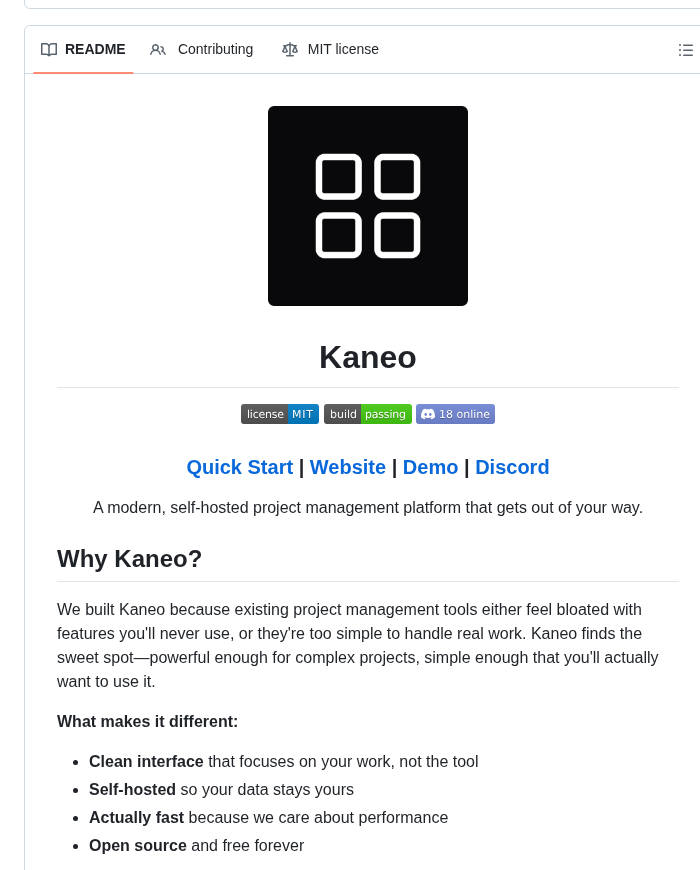 Usekaneo Kaneo screenshot