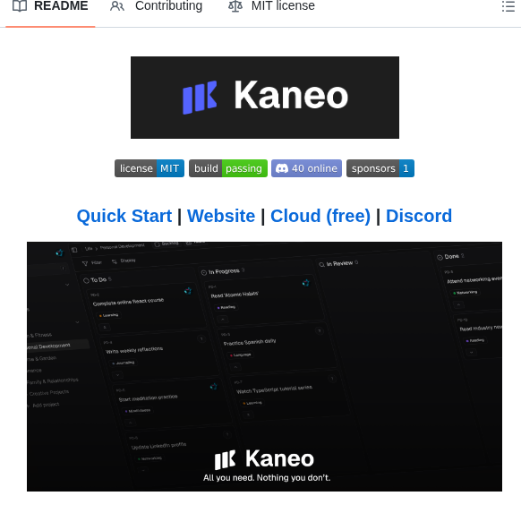 Usekaneo Kaneo screenshot