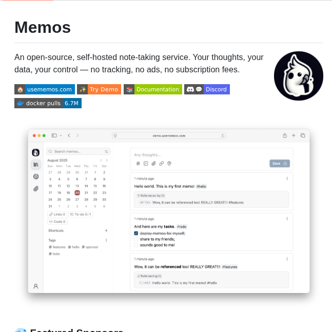Usememos Memos screenshot