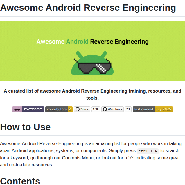 User1342 Awesome Android Reverse Engineering screenshot