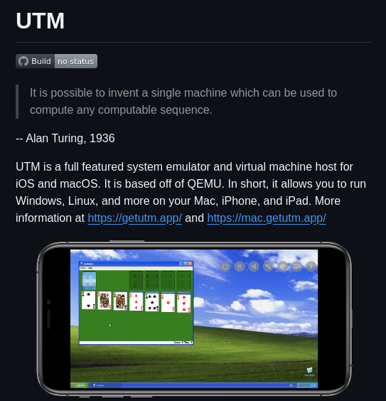 Utmapp Utm screenshot