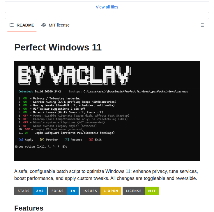 Vacisdev Windows11 screenshot
