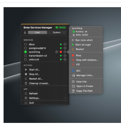 Validatedev Brewservicesmanager screenshot